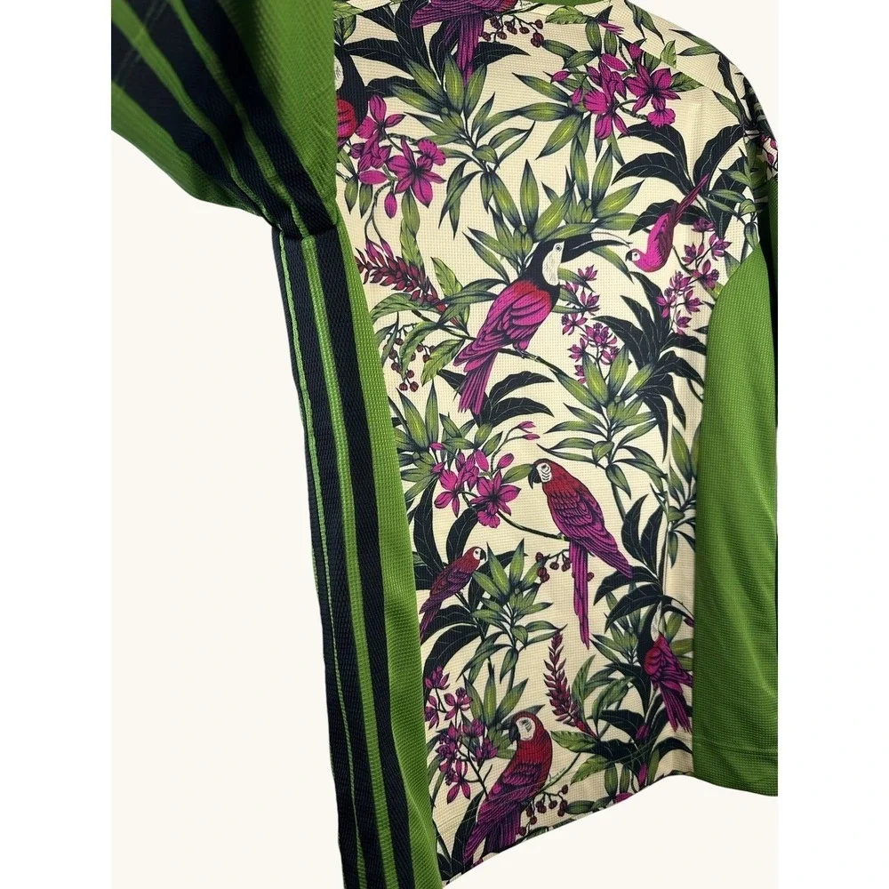 Adidas x FARM Rio Tropical Bird‎ Print Jersey Tee Green Sporty Street KD4628 M